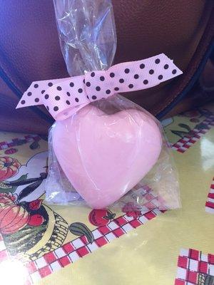 Parisian Rose scented soap - Heart shaped :))