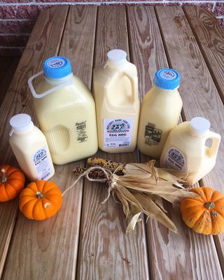 We have many varieties of egg nog here at the store now!