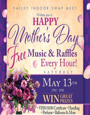 LET US CELEBRATE ALL THE MOMS!
Exclusively on Saturday, May 13th between 1pm and 5pm. Enjoy free music and raffles once every hour!