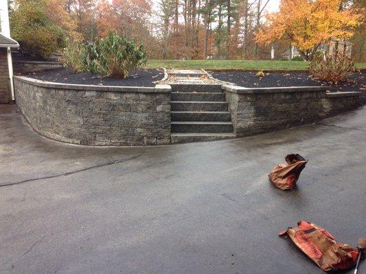 Retaining wall hingham