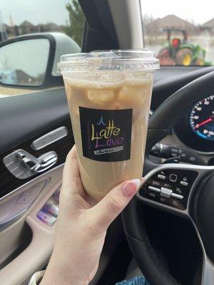 Iced maple latte