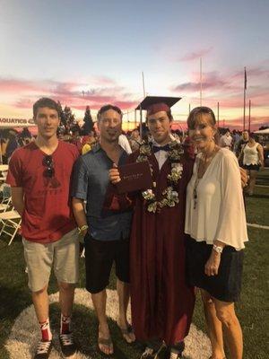 Ethan, my youngest, graduating from High School, Class 2017 and now off to college