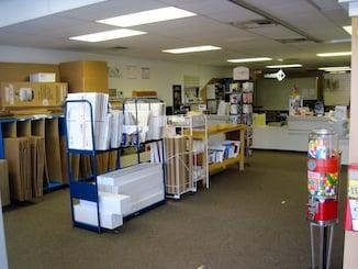 Spacious interior of the store.