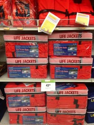 Life jackets. Think safety...