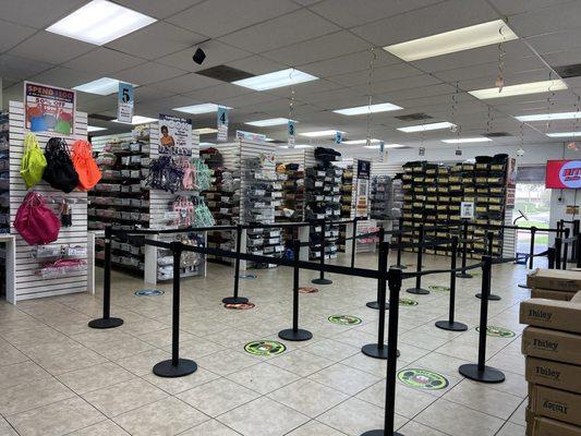 View of the entire store from the fitting rooms