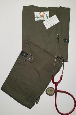 Olive Green Scrub Set