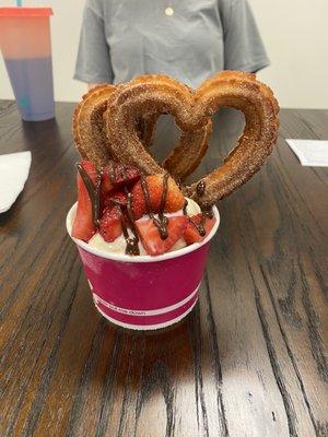 Churros and ice cream