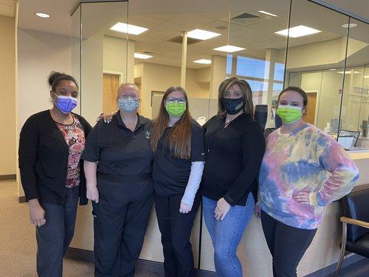 The awesome team at Tierney Orthotics and Prosthetics. Angie, Jordan, Michelle, Cindy, and Alexis are all phenomena! (not listed in order)