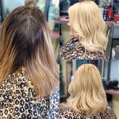 Another double process blonde session