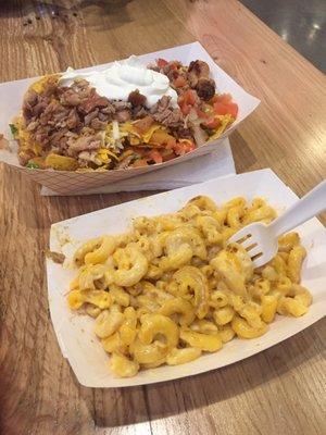 Nachos and Mac and Cheese