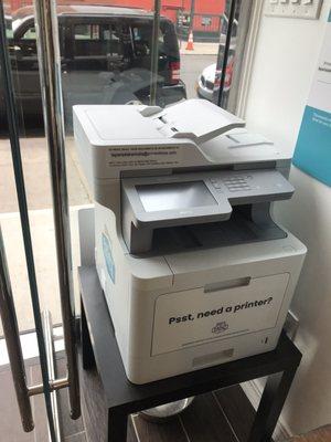 They have a printer here too!