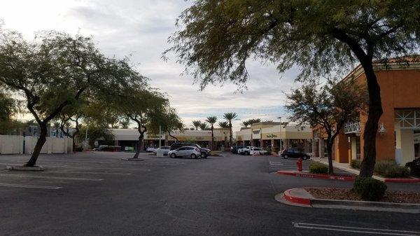 This is the northwest corner where the majority of the restaurants are and Starbucks is.