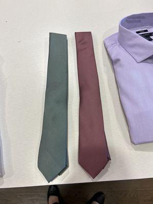 Ties that match the David's Bridal colors