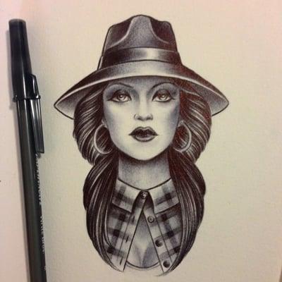 Ball point pen drawing by Aaron Cutts