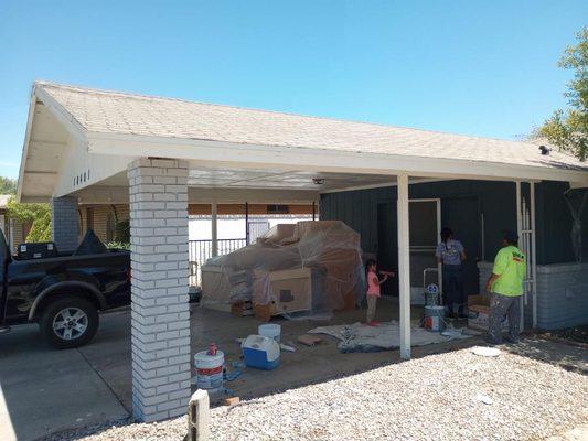 During process of carport