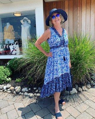 One of our employees, Gwen in new Tommy Bahama summer arrivals!