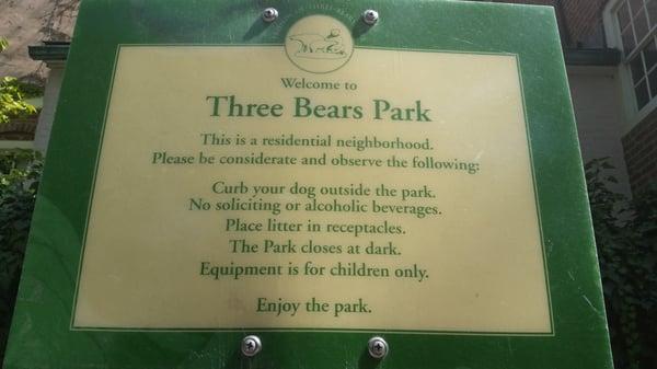 Park rules.