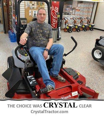 Congratulations to Jeff on the purchase of his new eXmark Zero-Turn Lawn Mower!