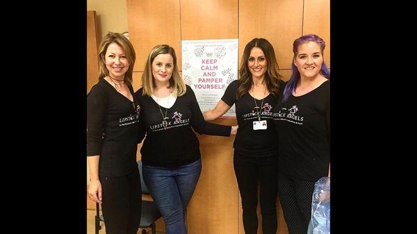 Our amazing esthetician Michelle de Luca volunteers for Lipstick Angels who provide facials and makeup services to women battling cancer !