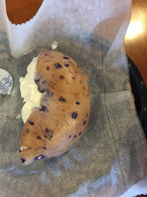 Blueberry bagel!