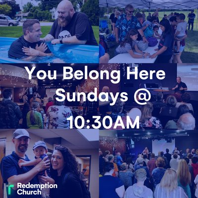 You Belong Here! Join us this Sunday at 10:30AM.