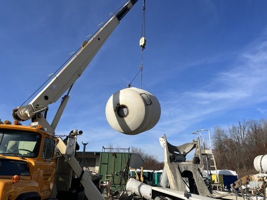 Concrete drum removed.