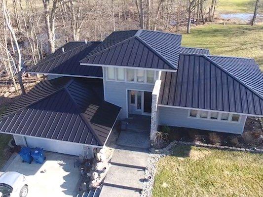 Black and Charcoal Metal roofing match any siding and style