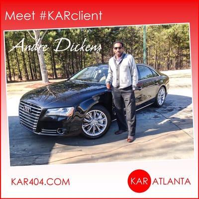 Our #KARclient, Atlanta City Councilman Andre Dickens and his Audi A8.  #KARATL