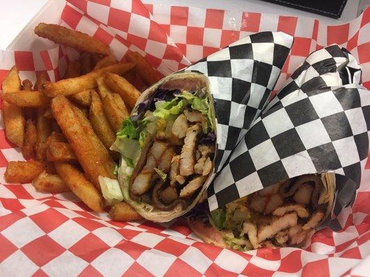 Shawarma Supreme Wrap w Fries $13