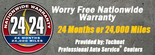 We now offer a 2 year Nationwide warranty on all repairs!