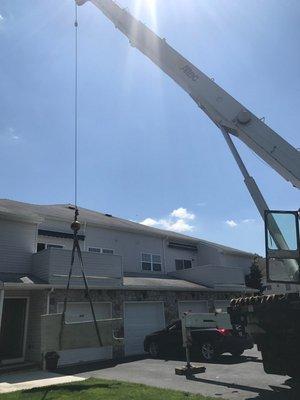 Installation with our crane!