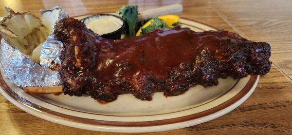 Half rack of pork ribs