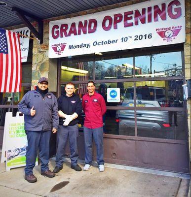 Vic, JJ, and Miguel on Opening Day on October 10th, 2016.