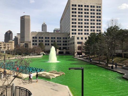 Canal walk on St. Patrick's Day