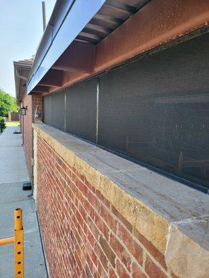 Screen for BBQ pit at Hurtado's in Little Elm