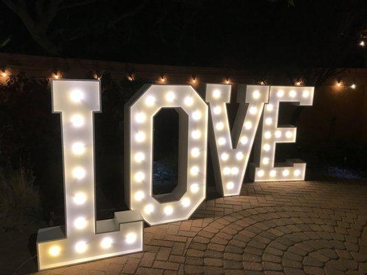 Let your event stand out from the crowd! These 4ft marquee LOVE letters will compliment any event. Weddings, bridal showers, baby showers.