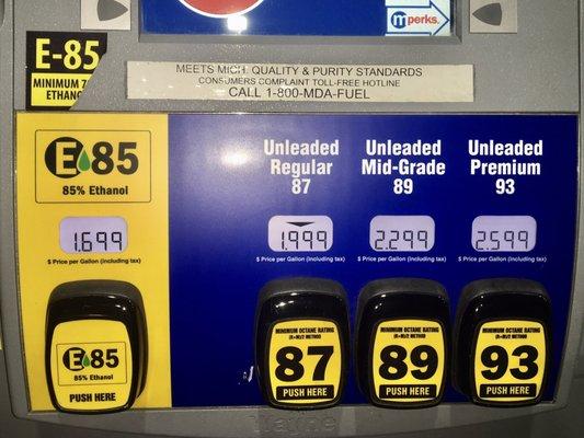 E85 pump/prices