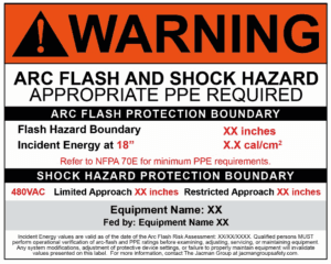 Arc Flash Warning Label