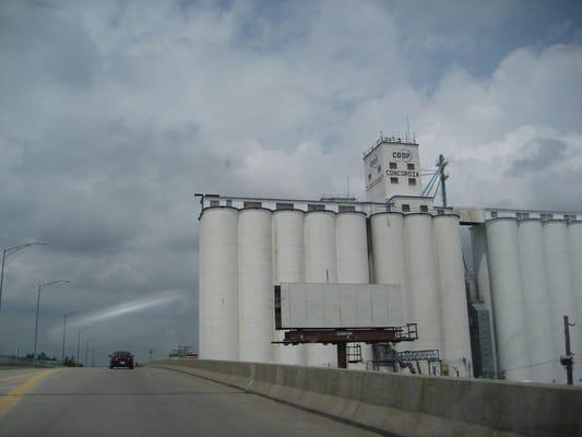 Cloud County Co-Op Elevator, Concordia, KS from the highway