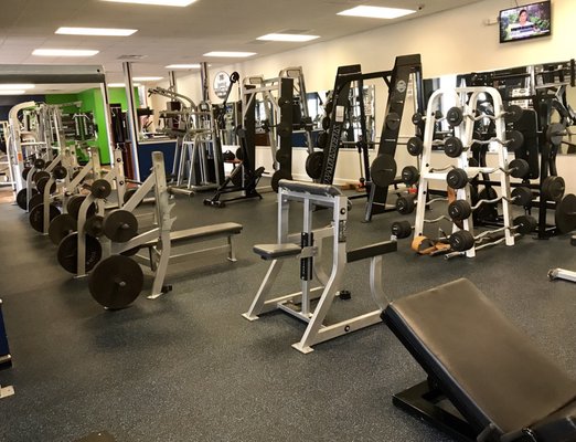 Great equipment, perfect spacing, clean, user friendly weight section.