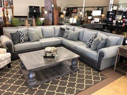 Custom sectionals with over 500 fabrics to choose from!!