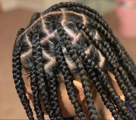 Knotless box braids  #braids #knotlessboxbraids