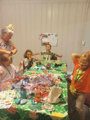 Crafts class at VBS