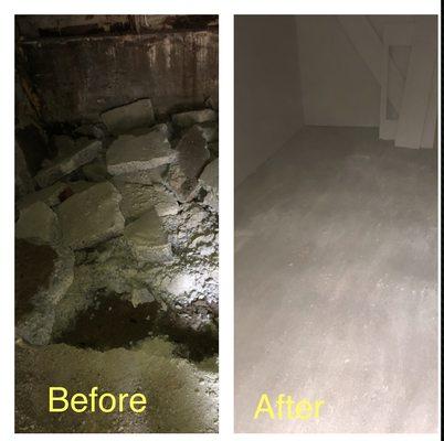 Basement demolition then repaired and drywall install