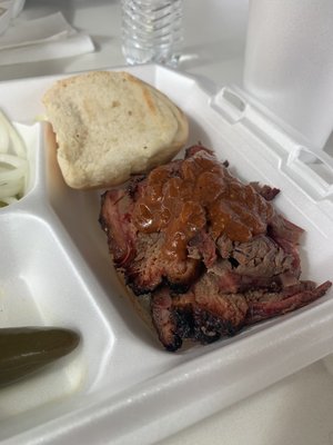 Brisket Sandwich with Awesome BBQ sauce!