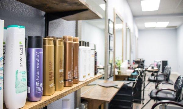 Great selection of quality hair products at Hair Down Studio.