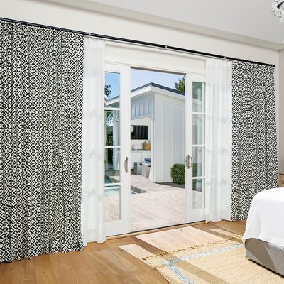 Drapery is one of our specialties. We offer many different styles, 700+ material options and premium hardware - plus expert installers.