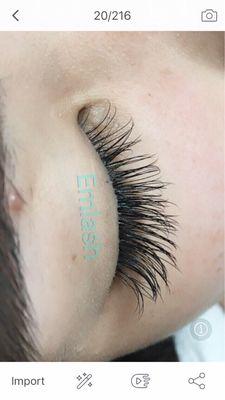 Real hair lashes by Mika ( individual lashes mix with c and d curl)