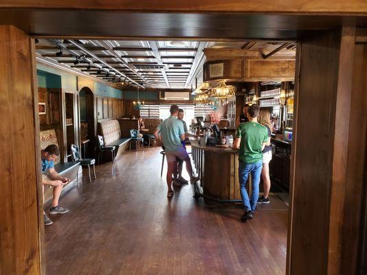 View of the top floor bar.