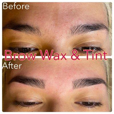 Brow wax and tint $40